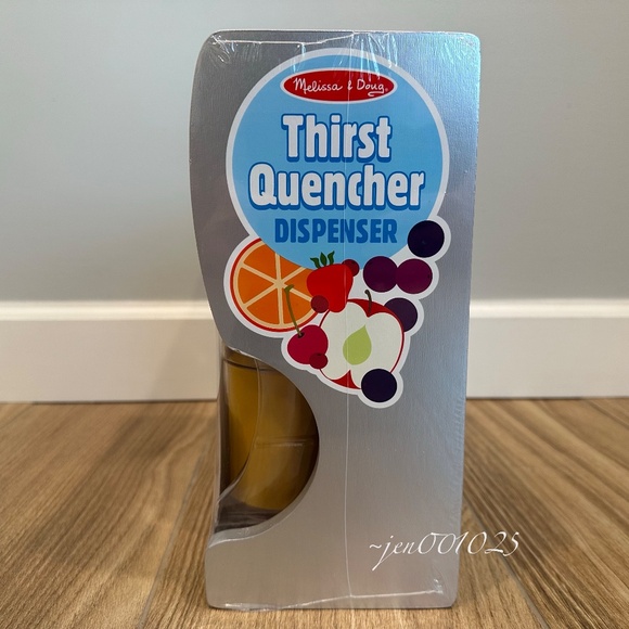 Melissa & Doug Thirst Quencher Wooden Drink Dispenser Pretend Play Set - Picture 10 of 12